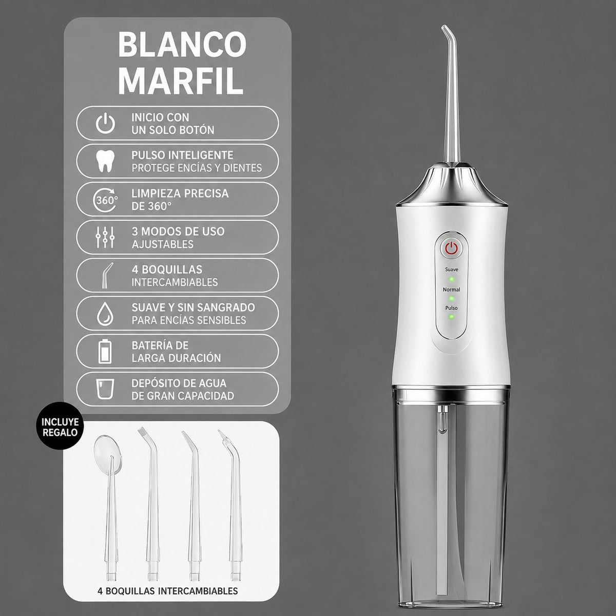 Aquadent™ - Irrigador bucal portátil